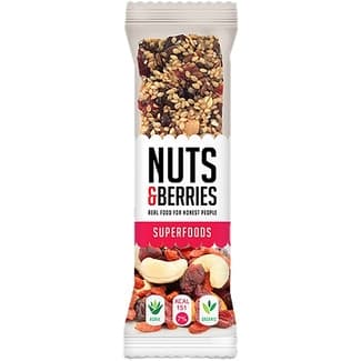 Superfoods barrita ecológica con anacardos y pasas envase 40 g - Nuts & Berries