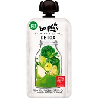 Bio smoothie bioactivo detox ecológico con frutas, chlorella, alcachofa bolsa 150 g con té matcha, brócoli y espinacas - Be Plus