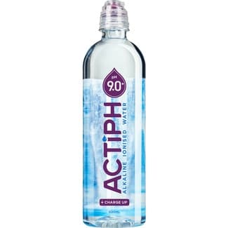 Agua alcalina ionizada pH 9.0 botella 600 ml - Actiph