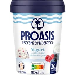 Helado proteico y con probióticos de yogur con sirope de arándanos negros tarrina 500 ml - Proasis