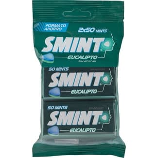 Caramelos duros sin gluten y sin azúcar sabor eucalipto pack 2 unidades 35 g - Smint