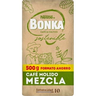Café molido mezcla de cultivo sostenible de intensidad 10 paquete 500 g - Bonka