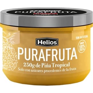 Mermelada de piña tropical sin gluten frasco 250 g solo con azúcares procedentes de la fruta - Helios Purafruta