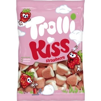 Kiss caramelos de goma sabor fresa sin gluten y sin lactosa bolsa 100 g - Trolli