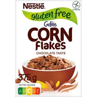 Cereales de desayuno en copos de maíz con chocolate sin gluten estuche 375 g - Nestle Go Free
