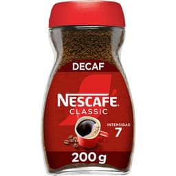 Café soluble descafeinado intensidad 7 frasco 200 g - Nescafe Classic
