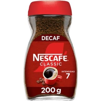 Café soluble descafeinado intensidad 7 frasco 200 g - Nescafe Classic