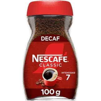 Café soluble descafeinado intensidad 7 frasco 100 g - Nescafe Classic