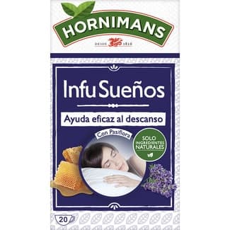 Infusueños infusión de melisa, pasiflora y flor de lavanda estuche 20 bolsitas - Hornimans