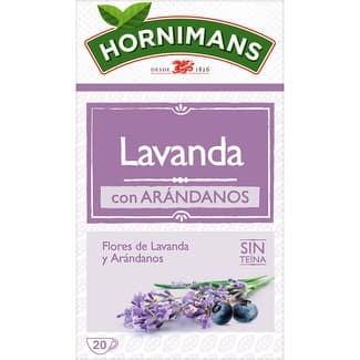 Infusión de flores de lavanda y arándanos sinteína estuche 20 bolsitas - Hornimans