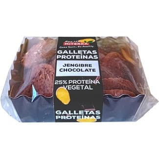Galletas healthy de jengibre y chocolate con proteína vegetal envase 170 g - Miterra