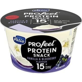 Profeel quark queso con proteínas fresco con yogur de vainilla y arándanos sin lactosa envase 175 g - Valio