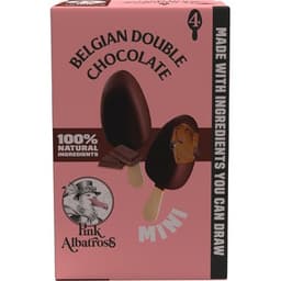 Mini bombón helado de doble chocolate belga 4 unidades 200 ml - Pink Albatross