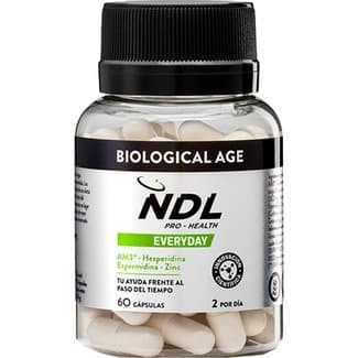 Everyday Biological Age frente al paso del tiempo frasco 60 cápsulas - Ndl Pro-health