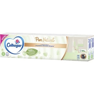 Pañuelos Pure Natural 3 capas paquete 12 unidades - Colhogar