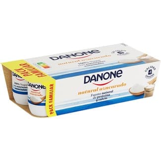 Yogur natural azucarado pack 8 unidades 120 g pack familiar - Danone