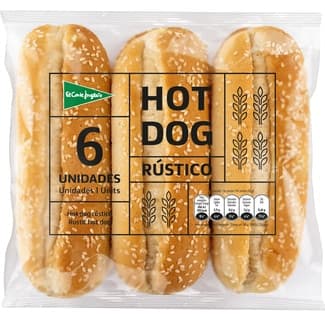 Pan de perritos rústico con sésamo 6 unidades bolsa 330 g - El Corte Ingles
