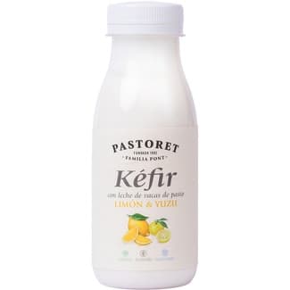 Kéfir con limón y yuzu con leche de vacas de pasto sin gluten botella 250 g - Pastoret
