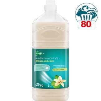 Suavizante concentrado Blanco Delicado Sándalo y vainilla 80 dosis botella 2 l con microcápsulas de fragancia - El Corte Ingles