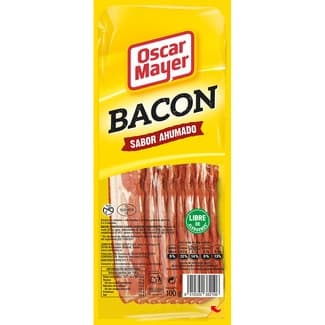 Bacon sabor ahumado en lonchas sin gluten sin lactosa envase 100 g - Oscar Mayer