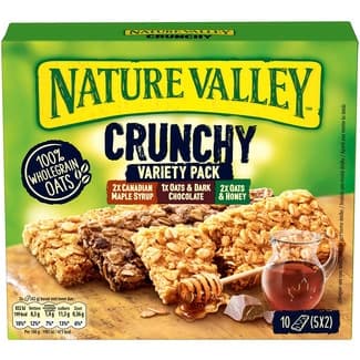 Crunchy barritas 3 variedades 5x2 unidades estuche 210 g - Nature Valley