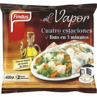 Menestra cuatro estaciones al vapor listo en 3 minutos bolsa 400 g - Findus