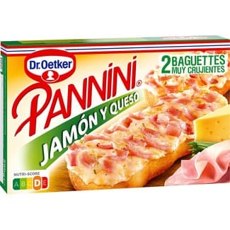 Jamón y queso 2 baguettes estuche 250 g - Dr.oetker Pannini