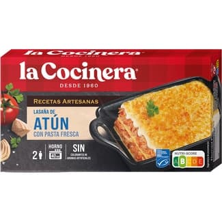 Lasaña de atún 2 raciones estuche 500 g - La Cocinera Recetas Artesanas