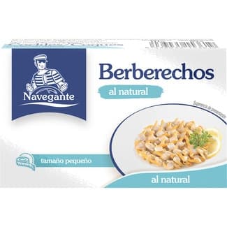 Berberechos al natural pequeños lata 63 g neto escurrido - Navegante