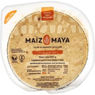 Tortilla de maíz mexicanas bolsa 500 g - Maiz Maya