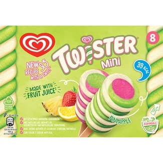 Mini Twister con zumo de frutas sin gluten 8 unidades estuche 400 ml - Frigo