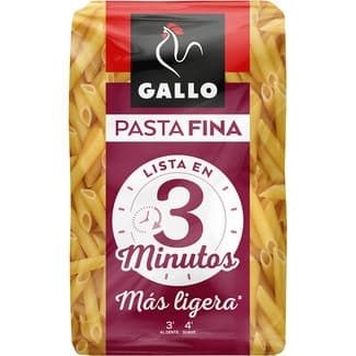 Macarrones plumas pasta fina 3 minutos paquete 400 g - Gallo