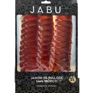 Jamón de bellota 100% ibérico en lonchas envase 120 g - Jabu
