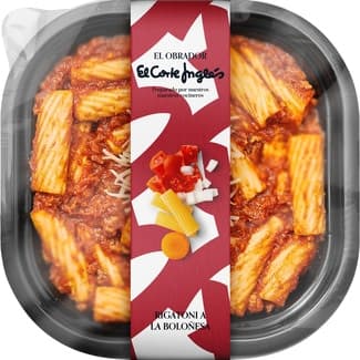 Rigatoni a la boloñesa envase 300 g - El Obrador El Corte Ingles