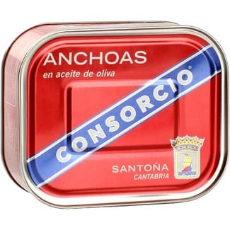 Filetes de anchoa en aceite de oliva lata 252 g neto escurrido - Consorcio