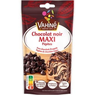 Maxi pepitas de chocolate negro bolsa 100 g - Vahine