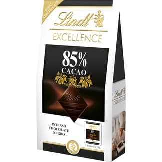 Mini napolitanas de chocolate negro intenso 85% cacao estuche 130 g - Lindt Excellence