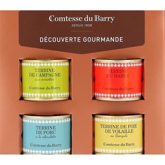 Paté de pato surtido variado 4 latas estuche 280 g - Comtesse Du Barry