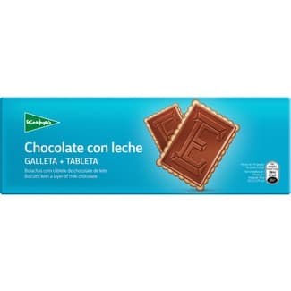 Galletas con tableta de chocolate con leche estuche 150 g - El Corte Ingles