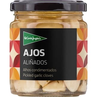 Ajos aliñados en vinagre frasco 150 g neto escurrido - El Corte Ingles