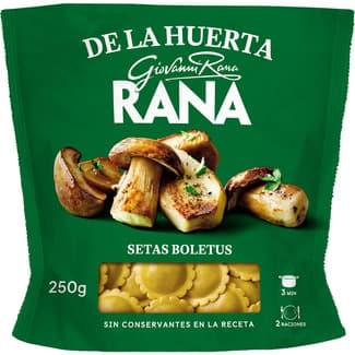 Pasta fresca raviolii al huevo relleno de setas boletus 2 raciones envase 250 g - Giovanni Rana
