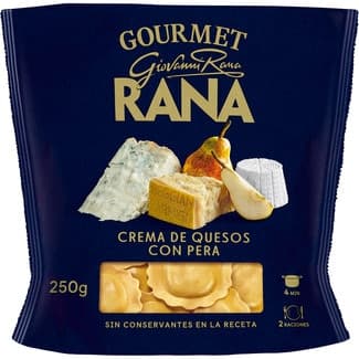 Pasta fresca ravioli al huevo relleno de crema de quesos con pera 2 raciones envase 250 g - Giovanni Rana