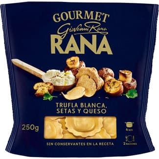 Pasta fresca ravioli al huevo relleno de trufa blanca, setas y queso 2 raciones envase 250 g - Giovanni Rana