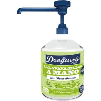 Lavavajillas a mano diluido con bicarbonato fragancia a lima dosificador 500 ml - La Drogueria 1919