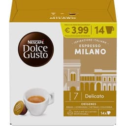 Café Espresso Milano de intensidad 7 estuche 14 cápsulas - Nescafe Dolce Gusto