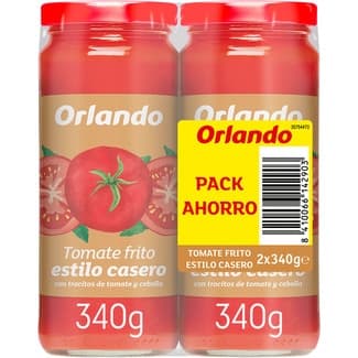Tomate frito estilo casero sin gluten pack 2 frasco 340 g - Orlando