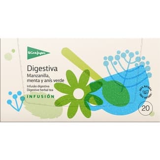 Infusión digestiva con manzanilla, menta y anís verde estuche 20 bolsitas - El Corte Ingles