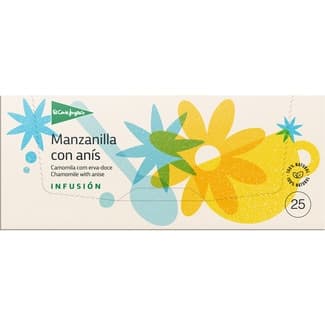 Infusión de manzanilla con anís estuche 25 bolsitas - El Corte Ingles