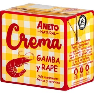 Crema de gamba y rape sin gluten sin lactosa brik 500 ml - Aneto