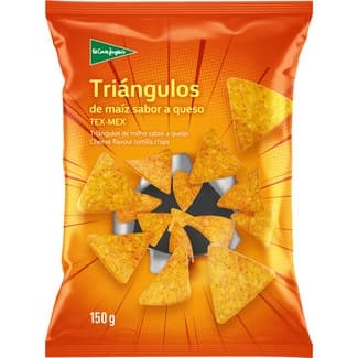 Triangulos de maíz sabor a queso tex mex bolsa 150 g - El Corte Ingles